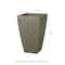 Glitzhome® 23" Eco-Friendly Oversized Faux Concrete Square Fluted Pot Planters, 2ct.